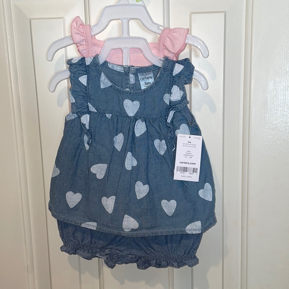 3 Piece Denim Set- Carters Infant